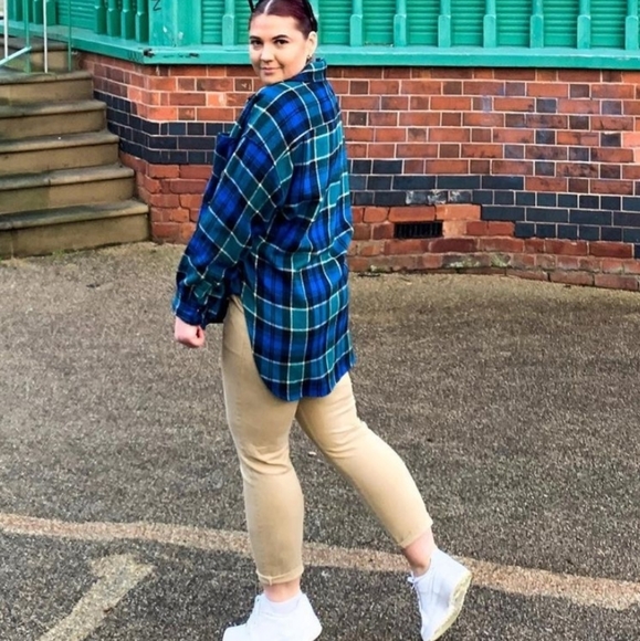 NWT ZARA | Blue Plaid Wool Blend Overshirt - Picture 3 of 11